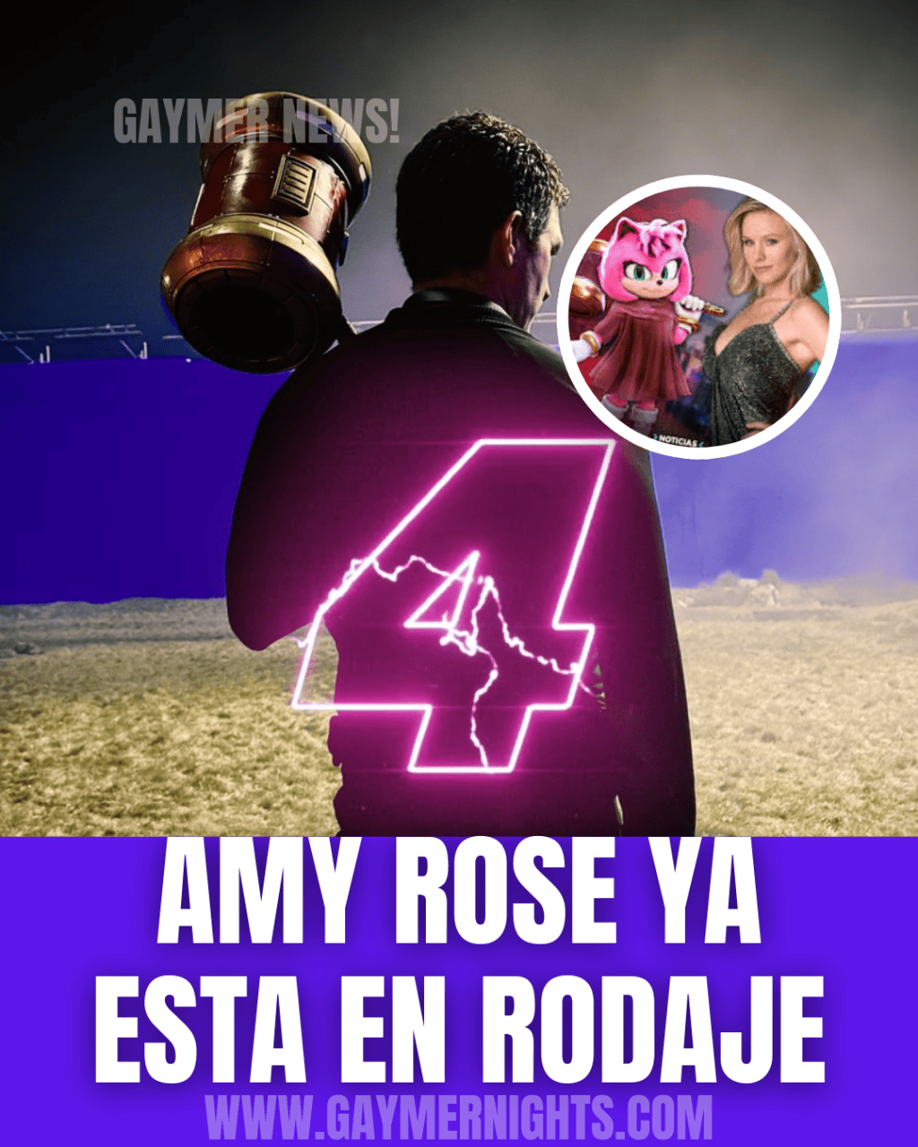 AMY ROSE YA ESTA EN&nbsp;RODAJE