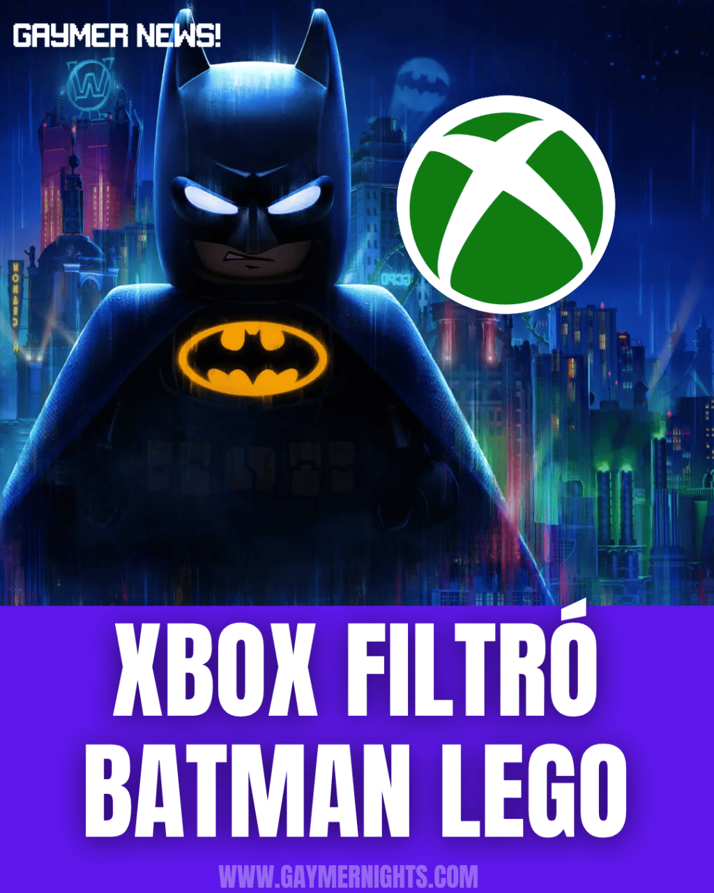 XBOX FILTRÓ BATMAN&nbsp;LEGO